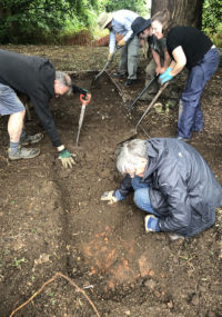 topsoil removal from trench 2